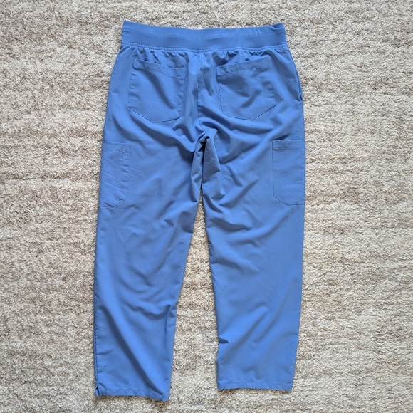 Mandala scrubs pants cargo straight leg 9 pockets ceil blue - Picture 5 of 7